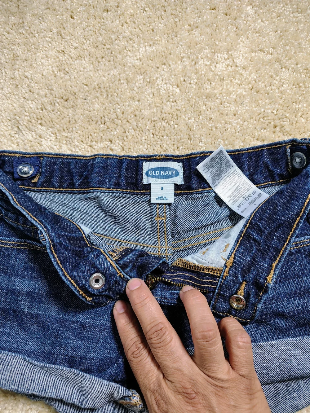 Old Navy Indigo Denim Shorts with Rolled Cuff